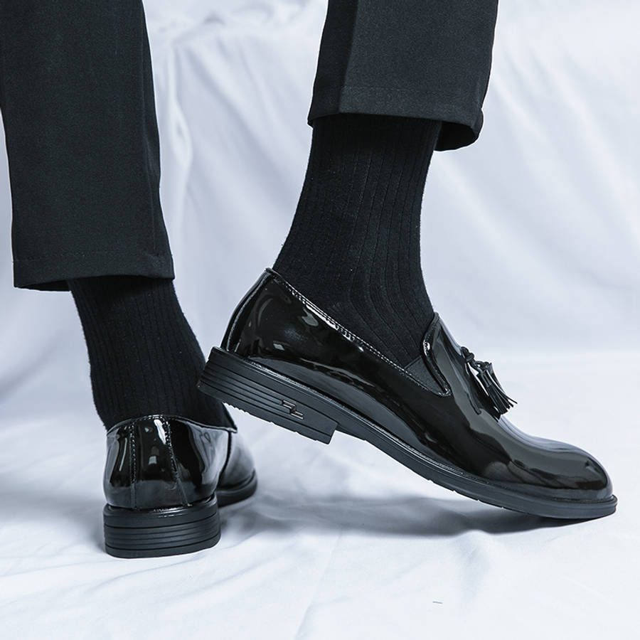 Mens Leather Shoes Color Black Sizeuk 8