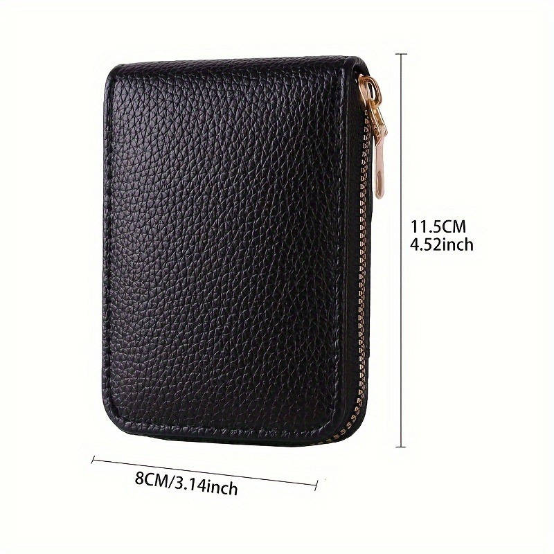 Men'S Stylish Card Holder with a Zippered Coin CompartmentPerfect for Organizing And Safeguarding
