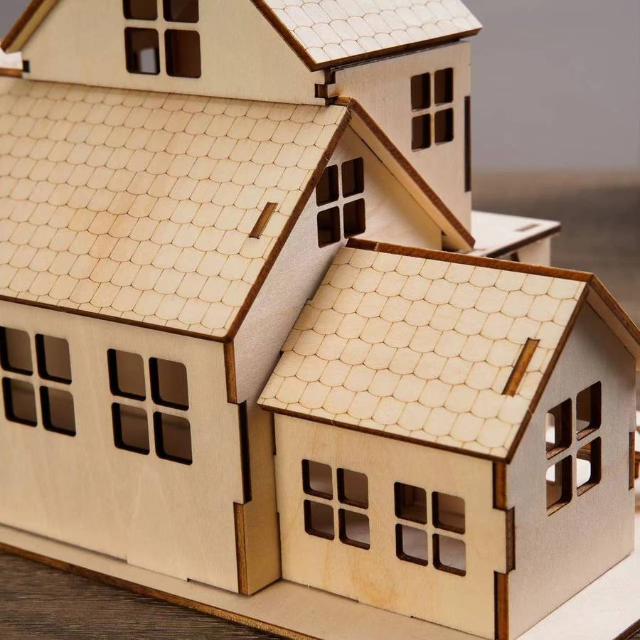 Building Toy Architectural Model Toy Set Color Cream Color Size Country Villa