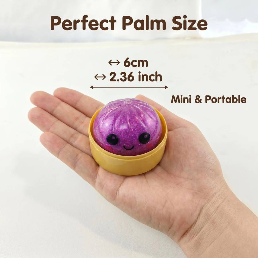 Squeezable Toys Color Random Colors Styles Style 6Pcs Set2 Buns 2 Lids 2 Bases