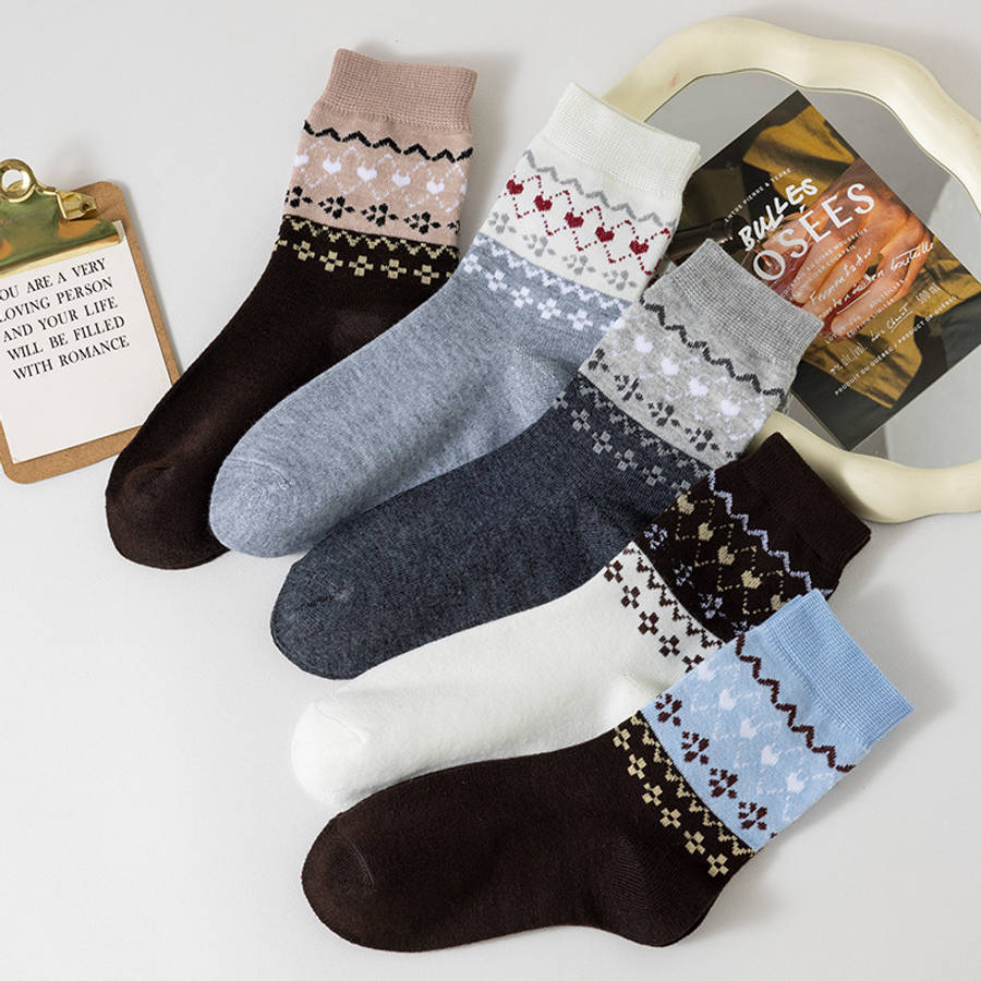 Women S Socks Color Mixed Color 5 Pairs Size Onesize