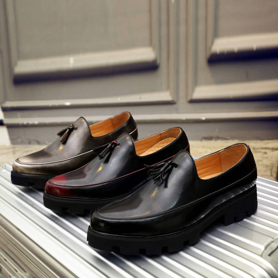 Mens Leather Shoes Color Golden Sizeuk 8