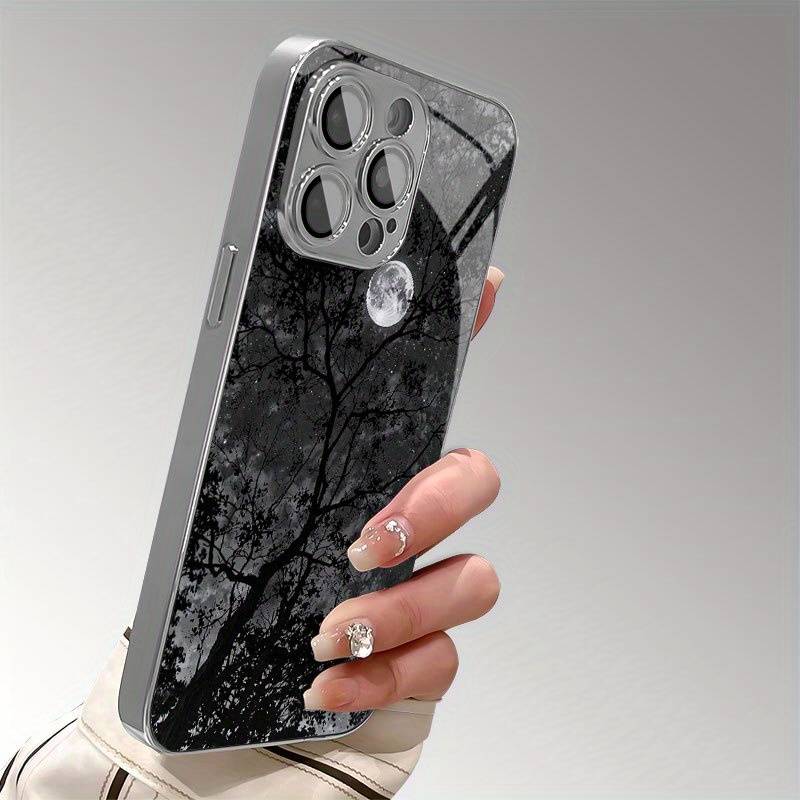1Pc Mixed Color For iPhone 11 Pro Max Tree Moon Pattern Phone Case