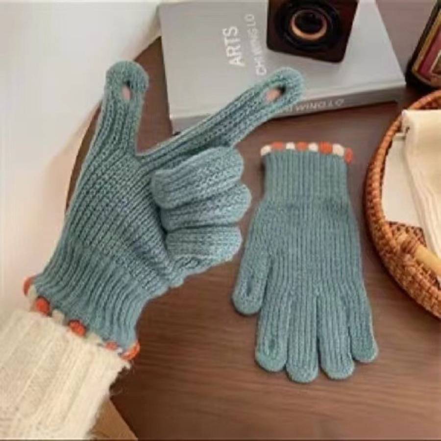 Gloves Color Green Sugar Beans
