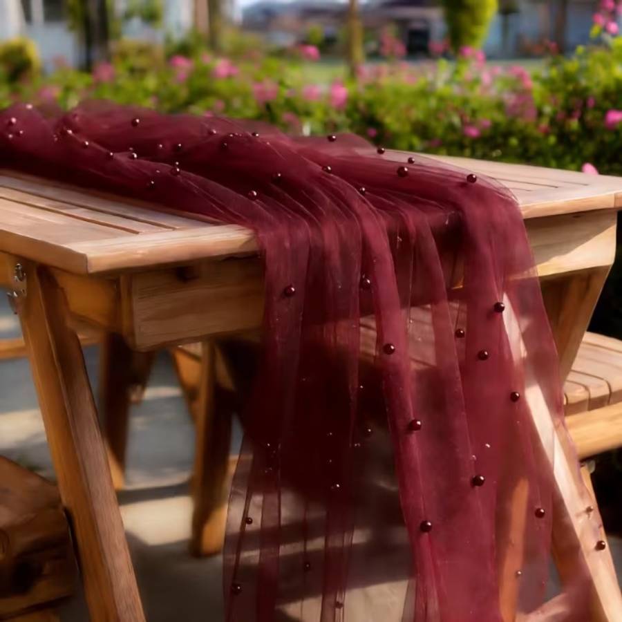 Wedding Supplies Color Burgundy Color Size 70*295Cm