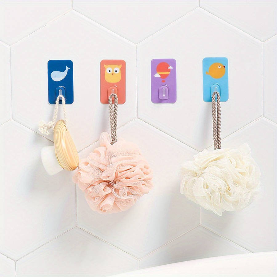 Set Of 5 Adorable Cartoon Wall Hooks That Are Adhesive And Items Random