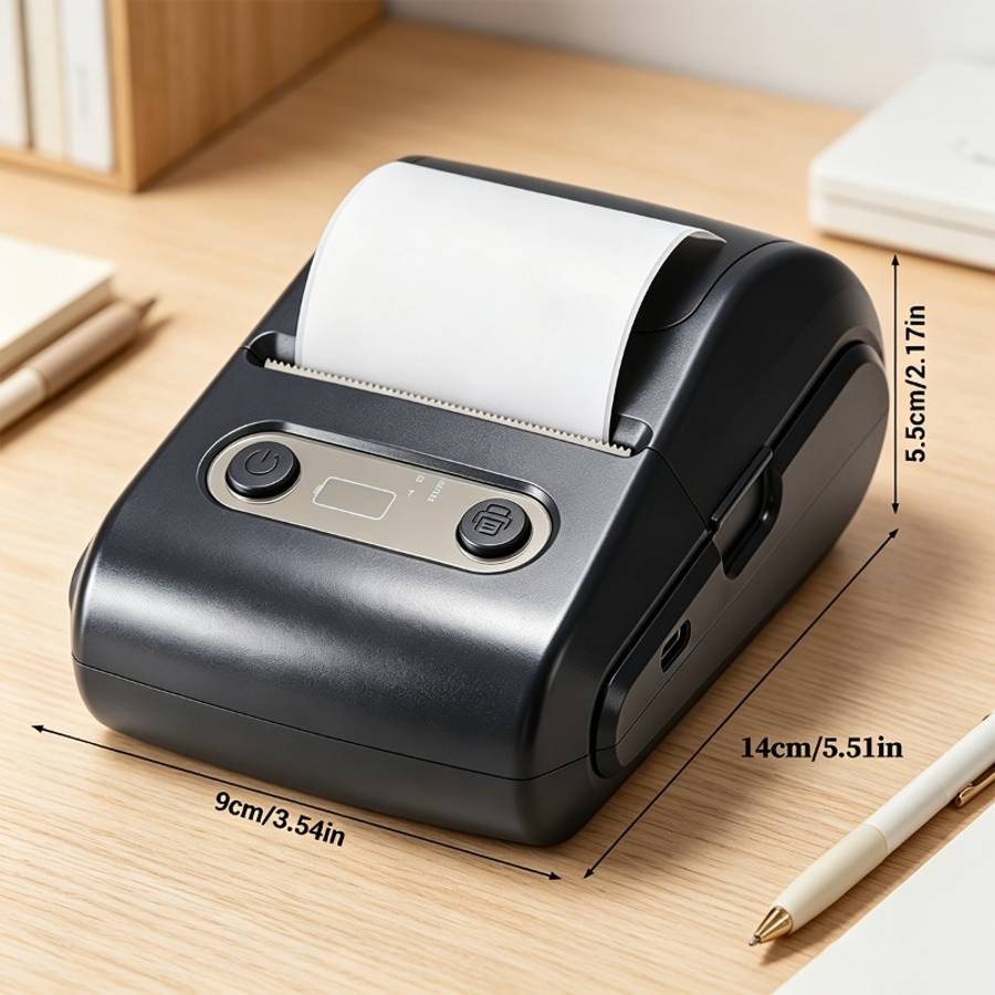 Printer Color Black Machine  1 Roll Of 50*60Mm Paper