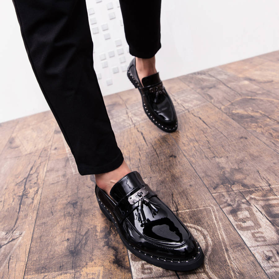 Mens Leather Shoes Color Black Sizeuk 10.5