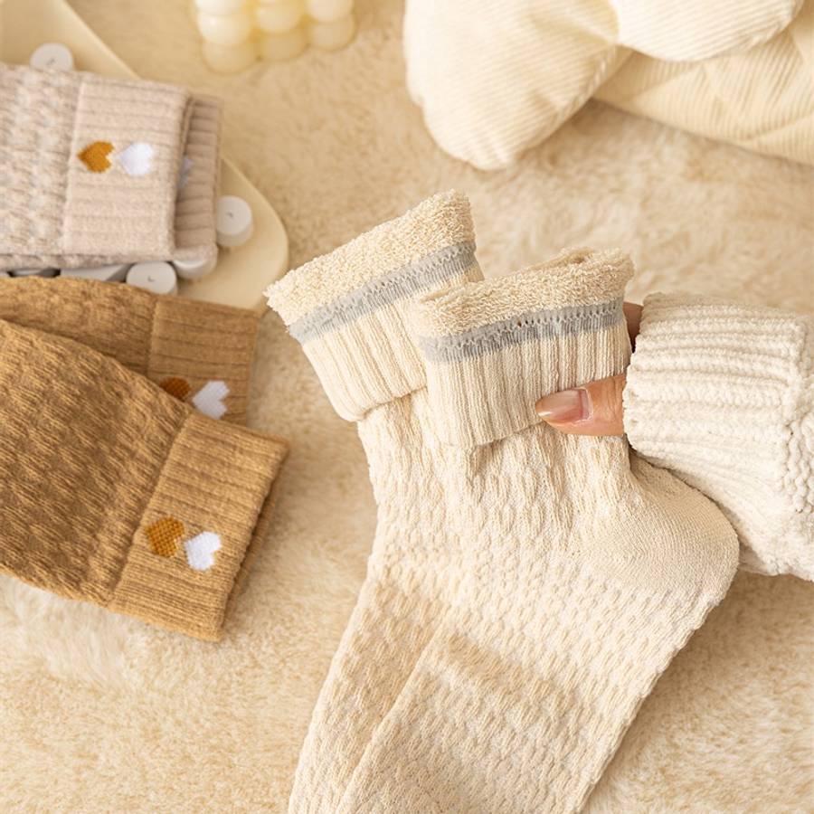 Women S Socks Color Mixed Color 5 Pairs Size Onesize