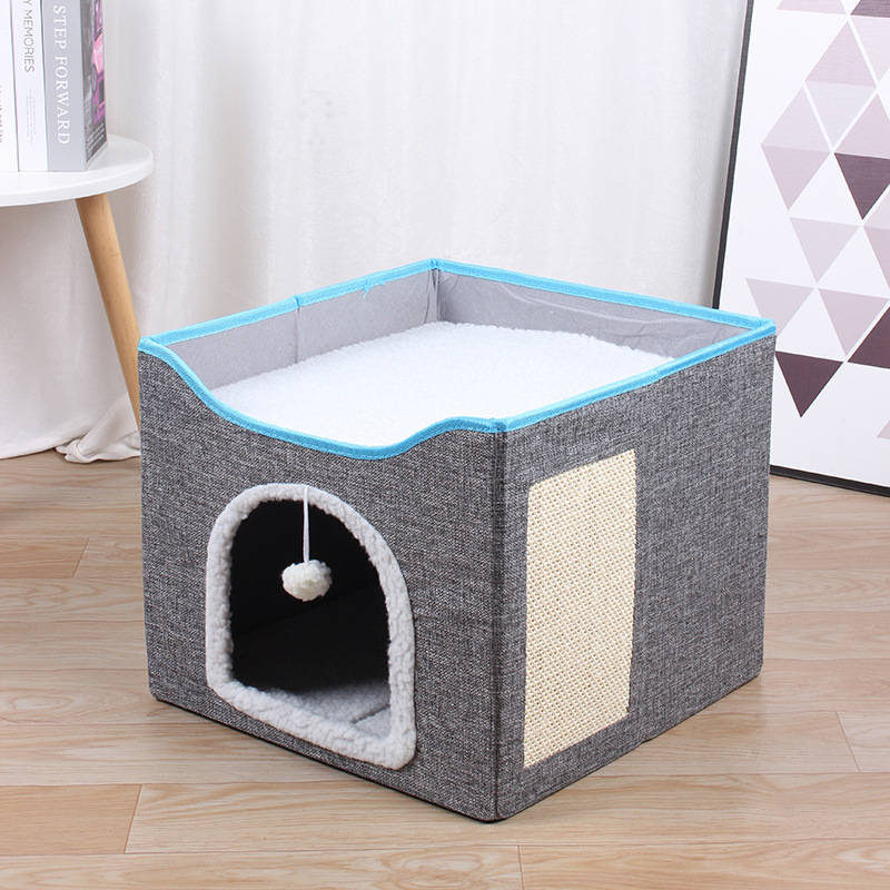 Pet Supplies Color Cat Bed Classic Style Blue