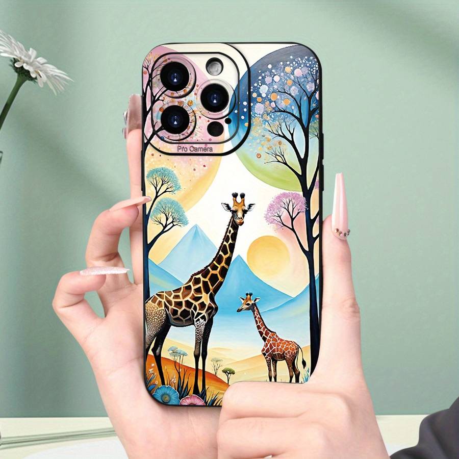 1Pc Black For iPhone 14 Pro African Style Phone Case