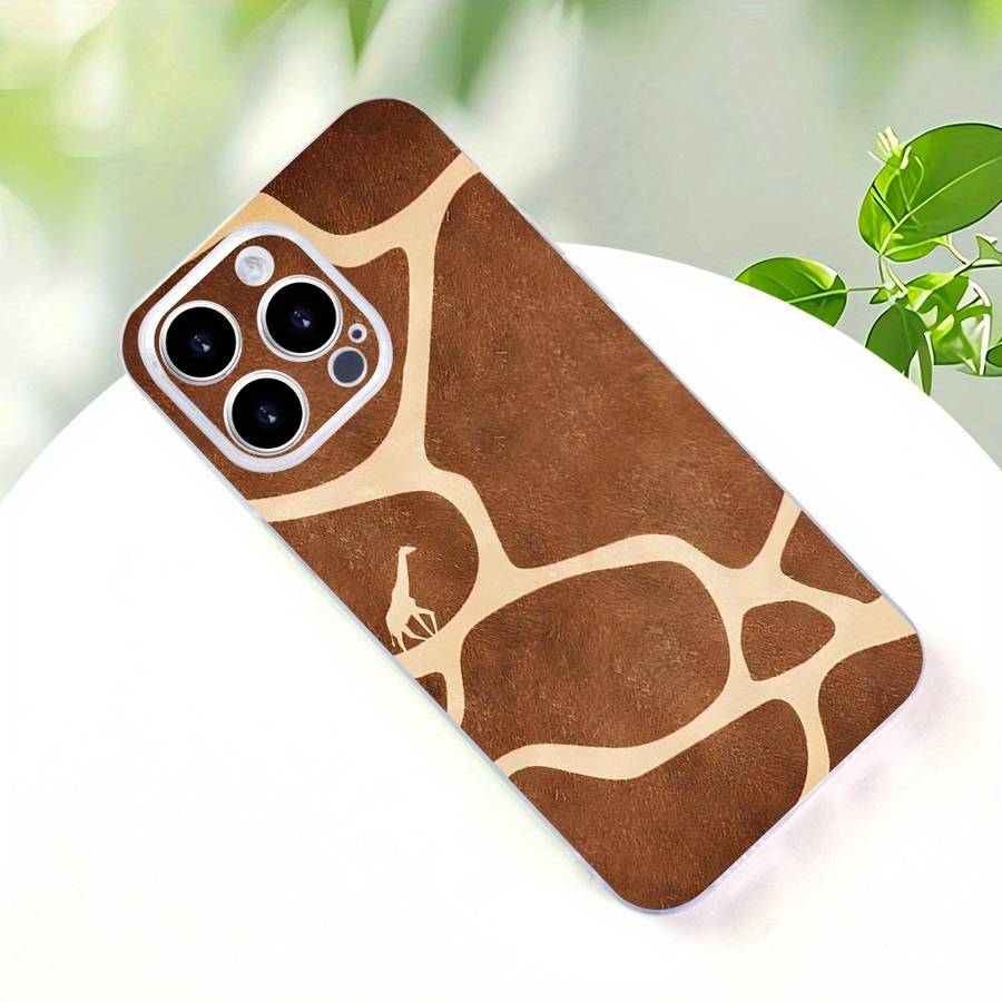 1Pc Transparent For iPhone 13 Mini Giraffe African Pattern Phone Case