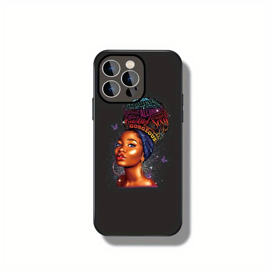 1Pc Ivory White For iPhone 15 Pro Max Empowered Woman Phone Case