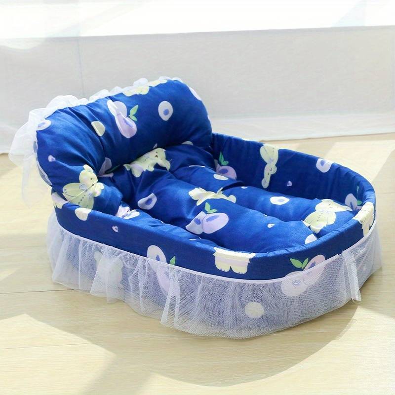 Pet Supplies Color Lace Princess Boat Nest  Pink Bunny Size One Size 57 X 40 X 13Cm