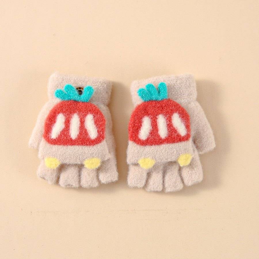 Winter Gloves Color Beige Color Size 6 To 24 Months