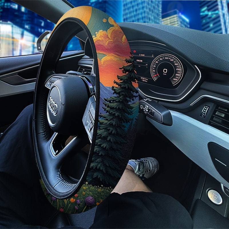 Car Steering Wheel Cover 38X38 Style Digital Printing