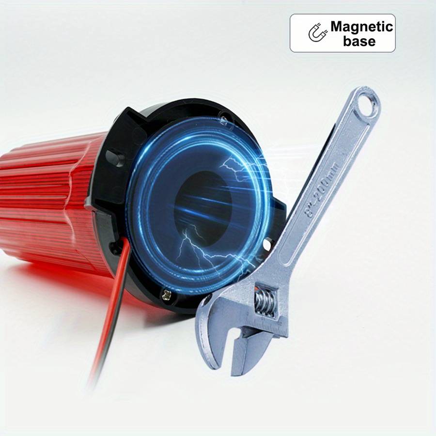 Red Magnetic Beacon Light 12V-24V Flashing Emergency Light