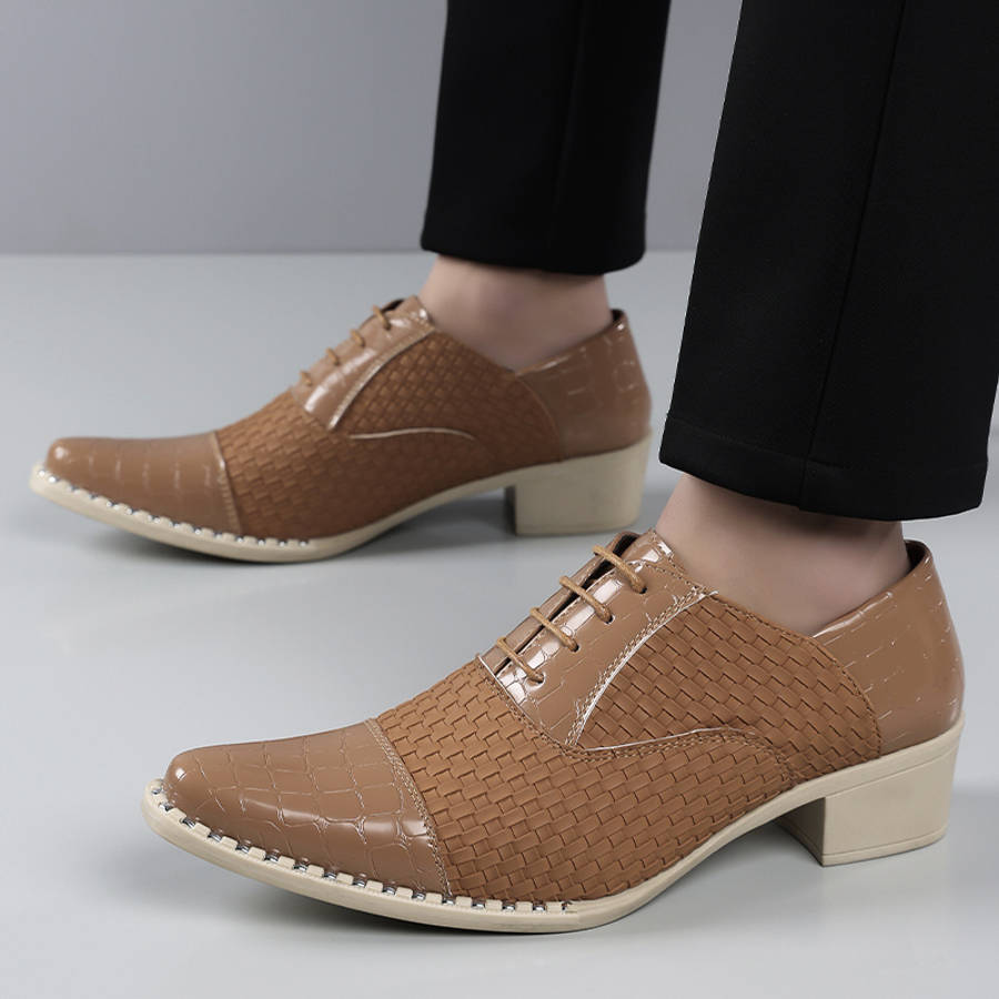 Mens Leather Shoes Color Khaki Sizeuk 11