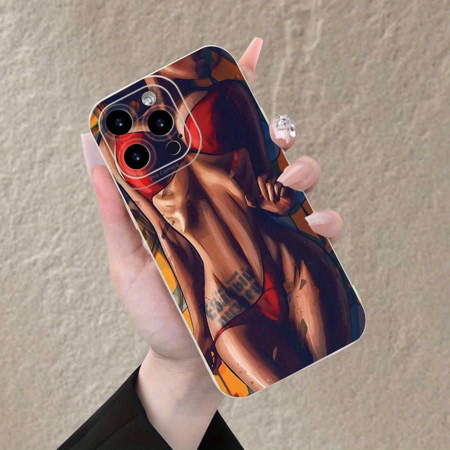 1Pc Ivory White For iPhone 12 Beautiful And Sexy Beauty Phone Case