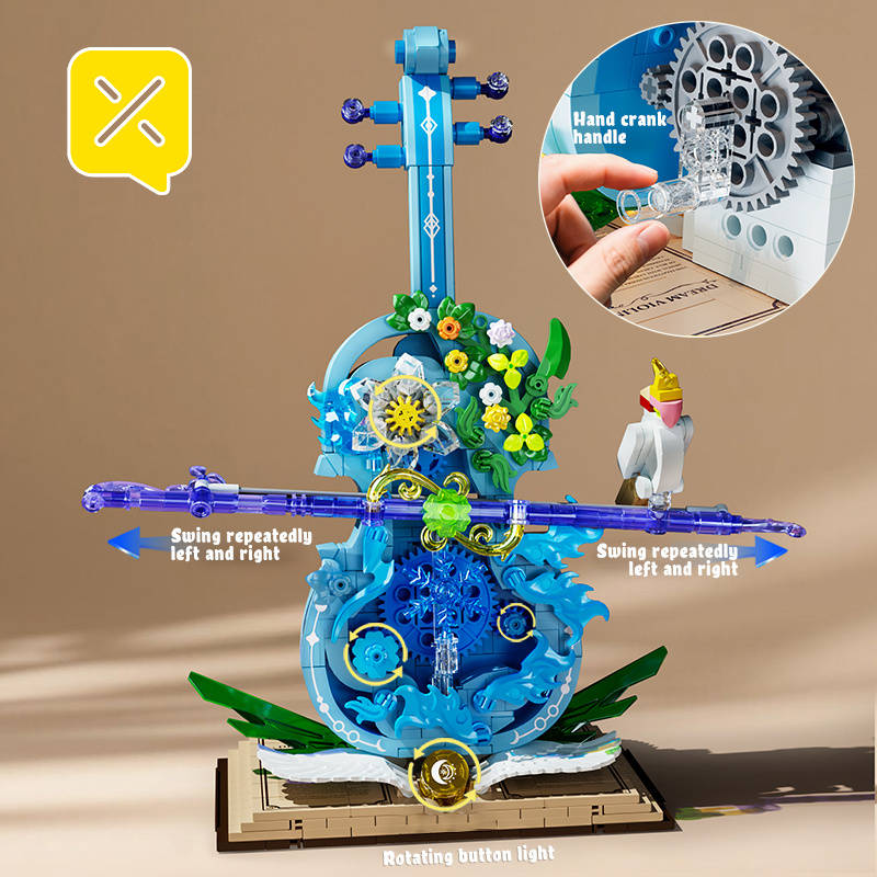 3D Puzzle Musical Instrument Model Color Blue