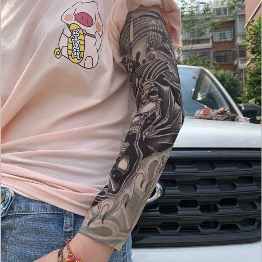 2Pcs Comtable Seamless Tattoo Sleeve