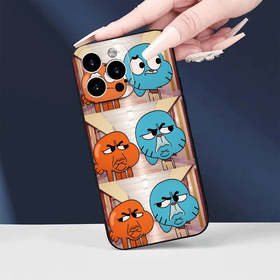 1Pc Black For iPhone 12 Pro Amazing World Of Gumball Phone Case