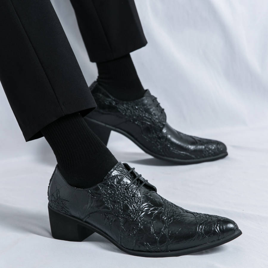 Mens Leather Shoes Color Black Sizeuk 10.5