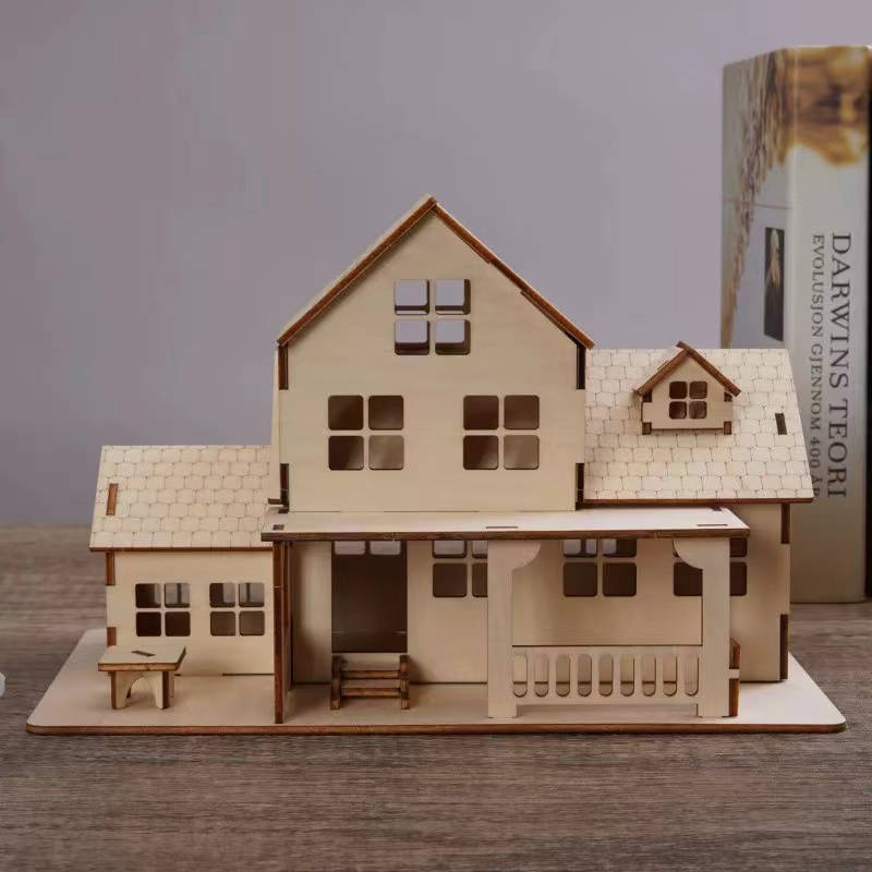 Building Toy Architectural Model Toy Set Color Cream Color Size Country Villa