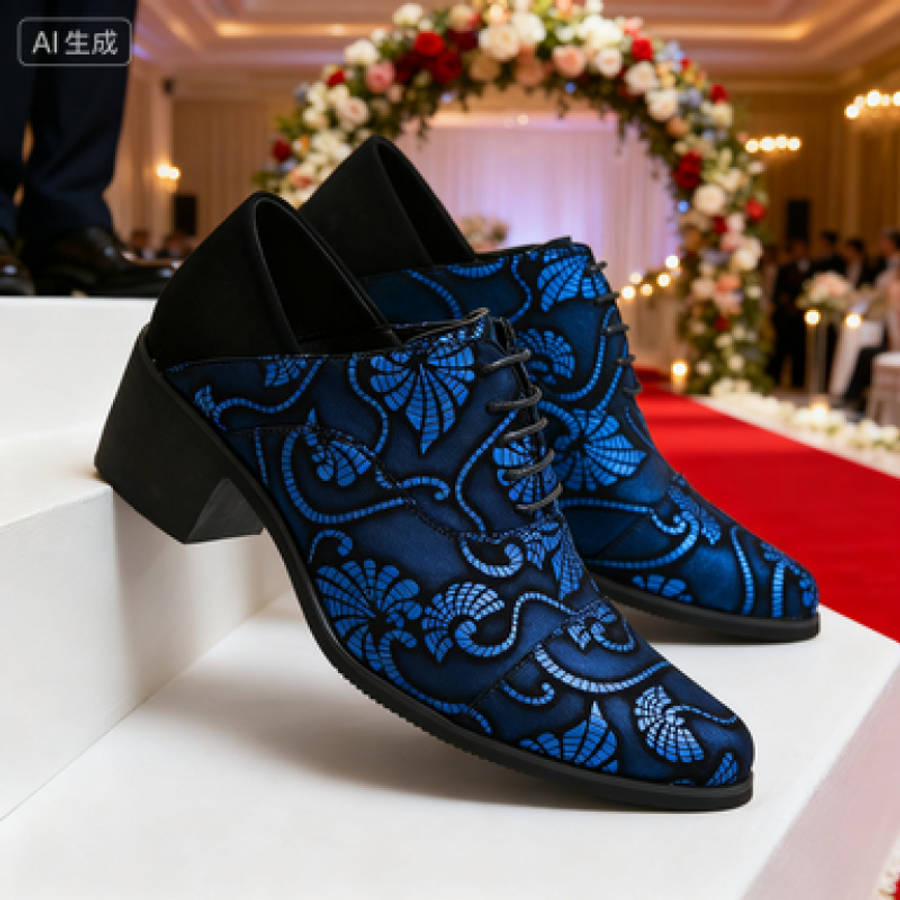 Mens Leather Shoes Color Blue Sizeuk 10