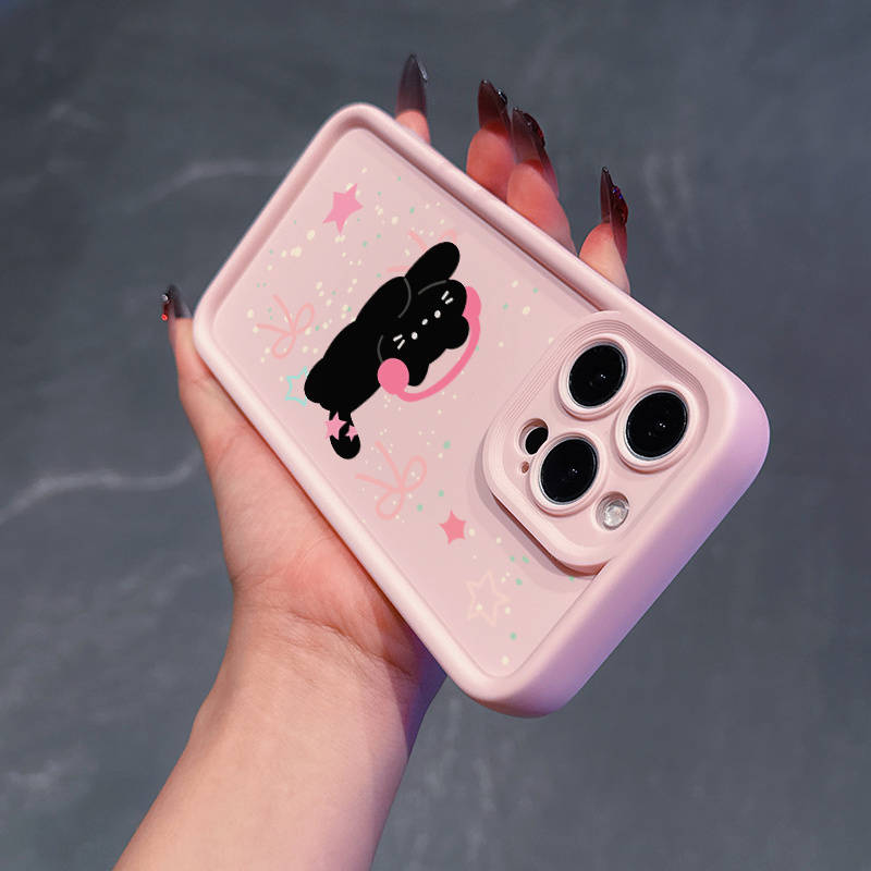 1Pc Pink Color For iPhone 15 Pro Max Phone Case Phone Cover