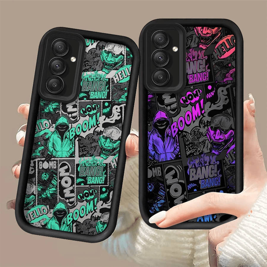 Phone Case Black Compatible Model Galaxy A7 2018