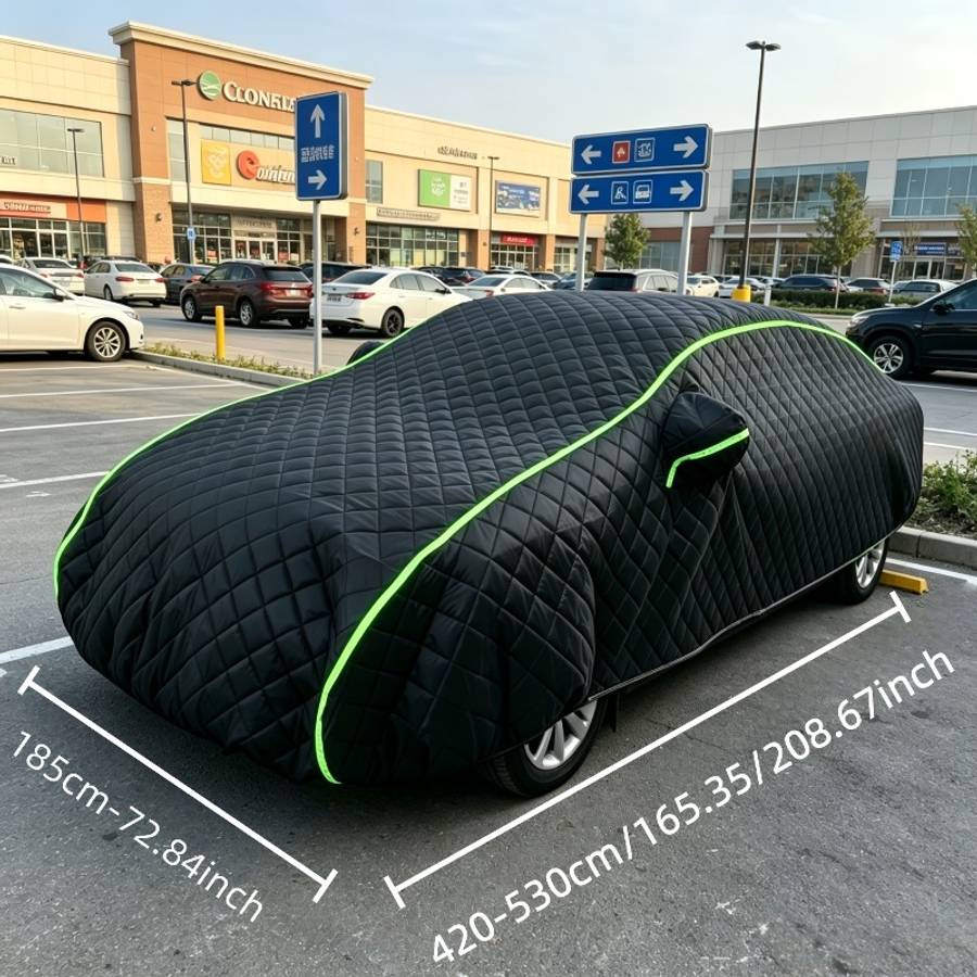 Car Cover Size Black Sedan 5.3 Meters
