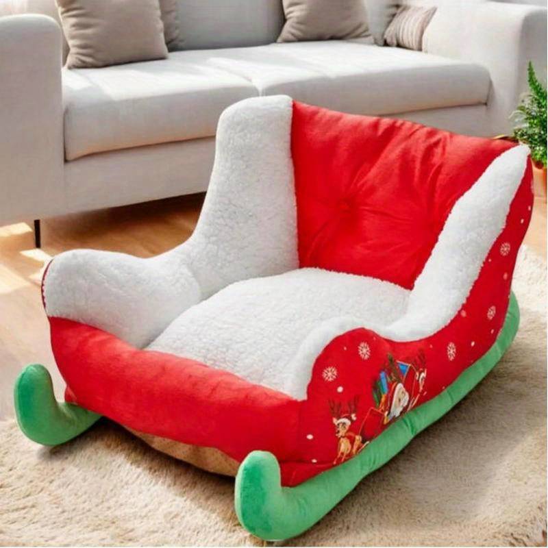 Pet supplies color Red and White Sled