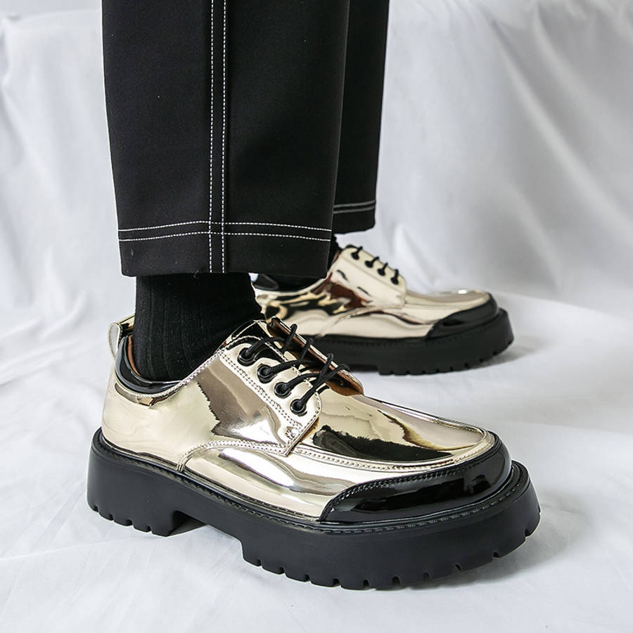 Mens Leather Shoes Color Silvery Sizeuk 10