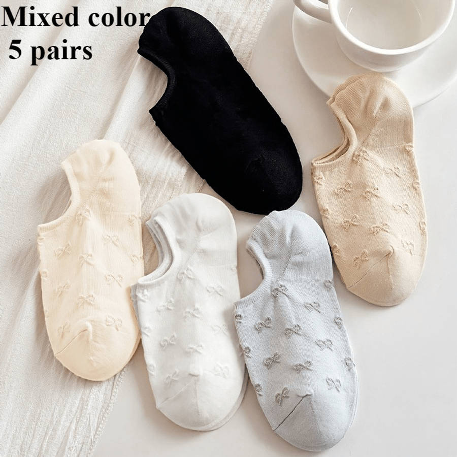 Women S Socks Color Mixed Color5 Pairs Size Onesize