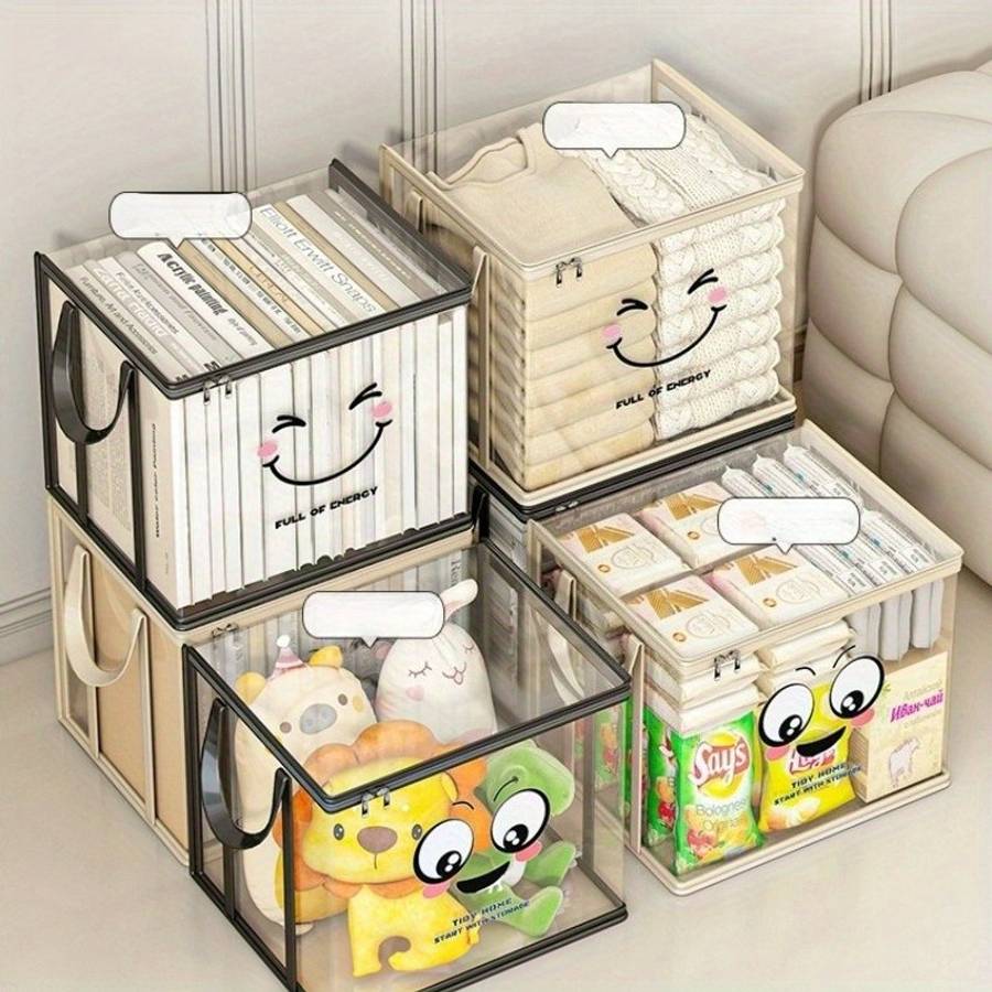 Storage Bag Color 1 Piece  Classic Black Smiling Angel Large