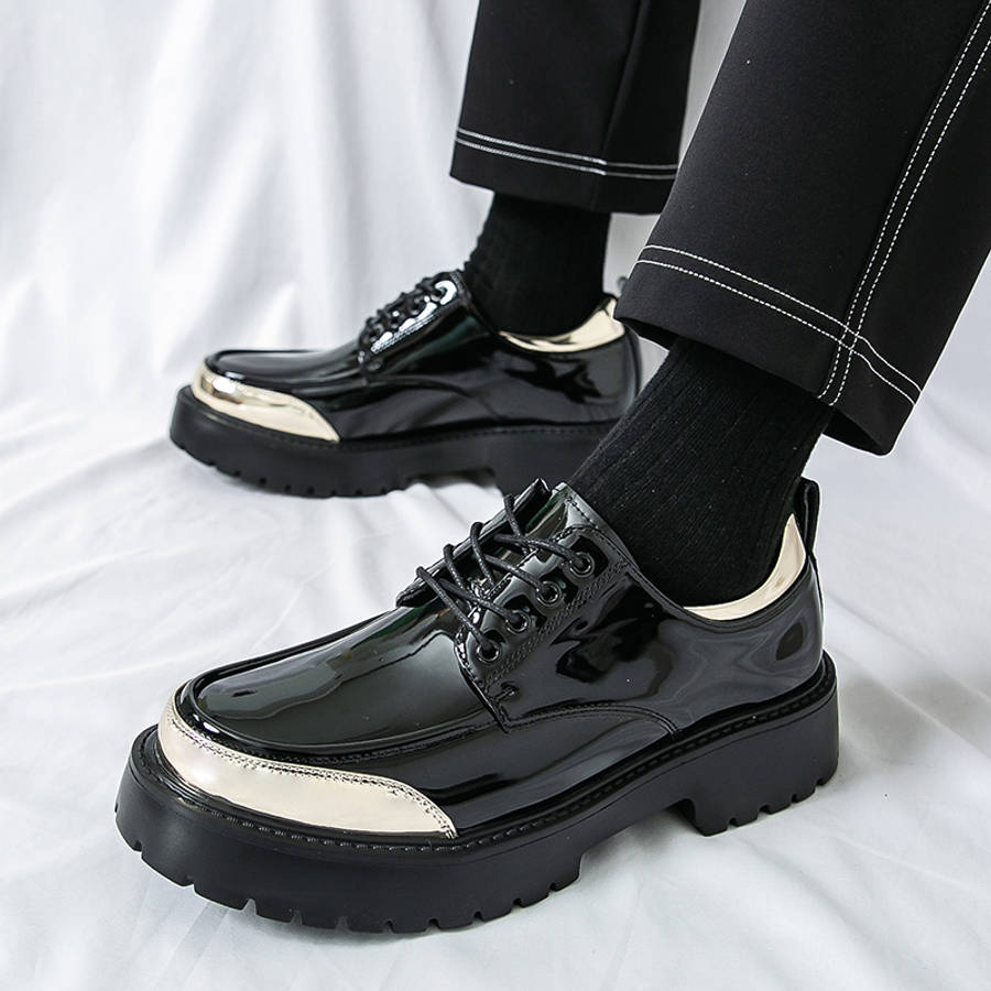 Mens Leather Shoes Color Silvery Sizeuk 10
