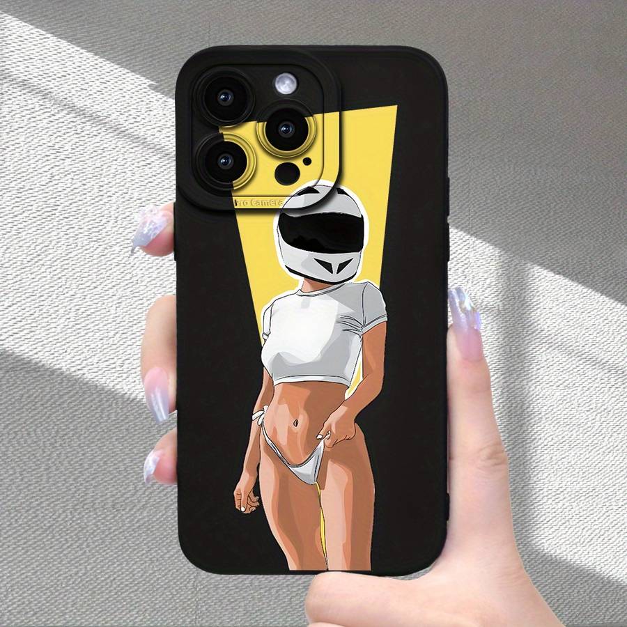 1Pc Black For iPhone 7 Plus 8 Plus Motorcycle Beauty Phone Case