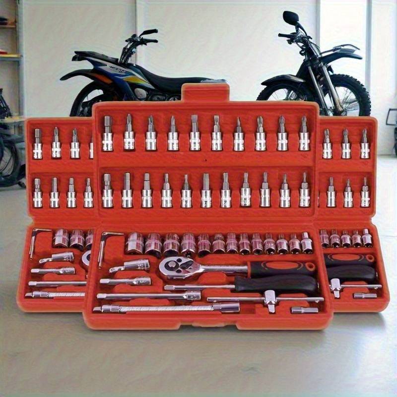 Screwdriver Bit Tool Set Color Wy041703 1 Size Red   46Pcs
