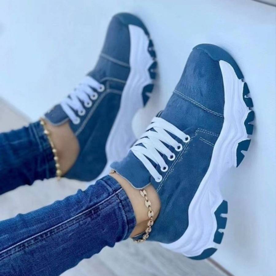 Women S Sneakers Color Blue Sizeuk 7.5
