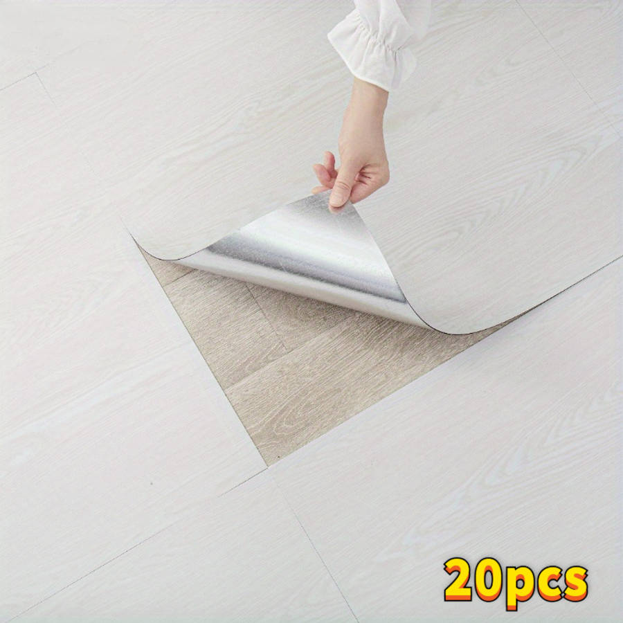Self Adhesive Floor Stickers Grey 30Cmx30Cmx1.5Mm 20 Pieces