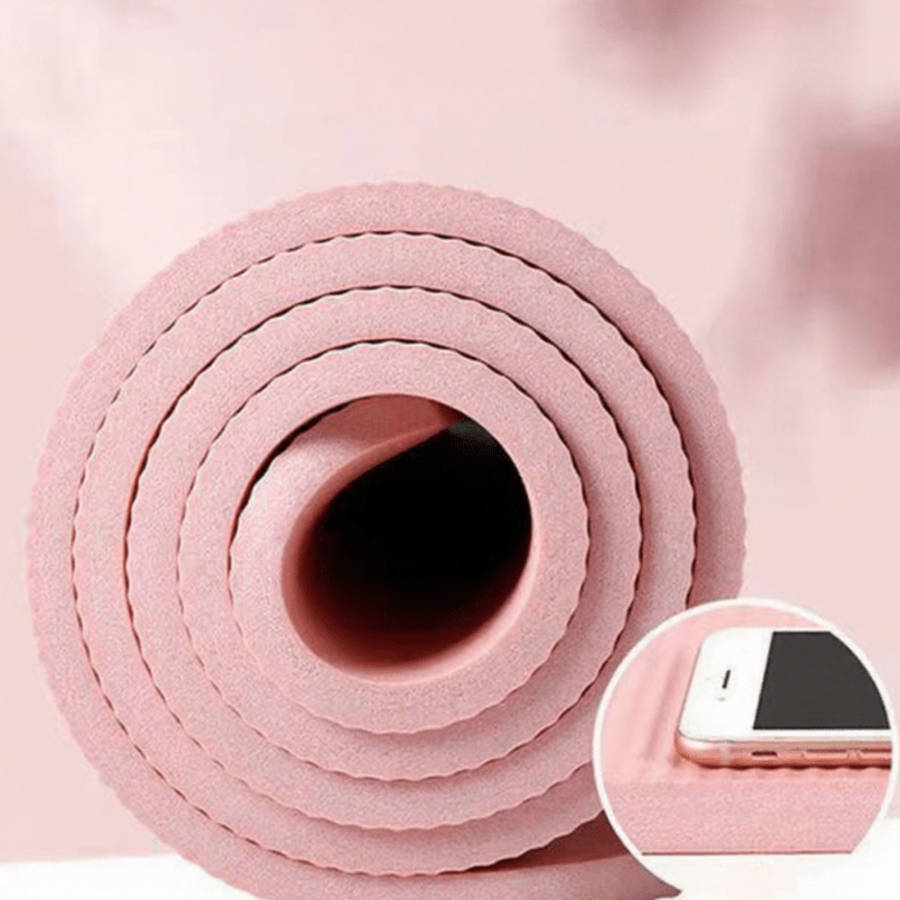 Yoga Mat Peach Powder Size 185*61*1.5Cm