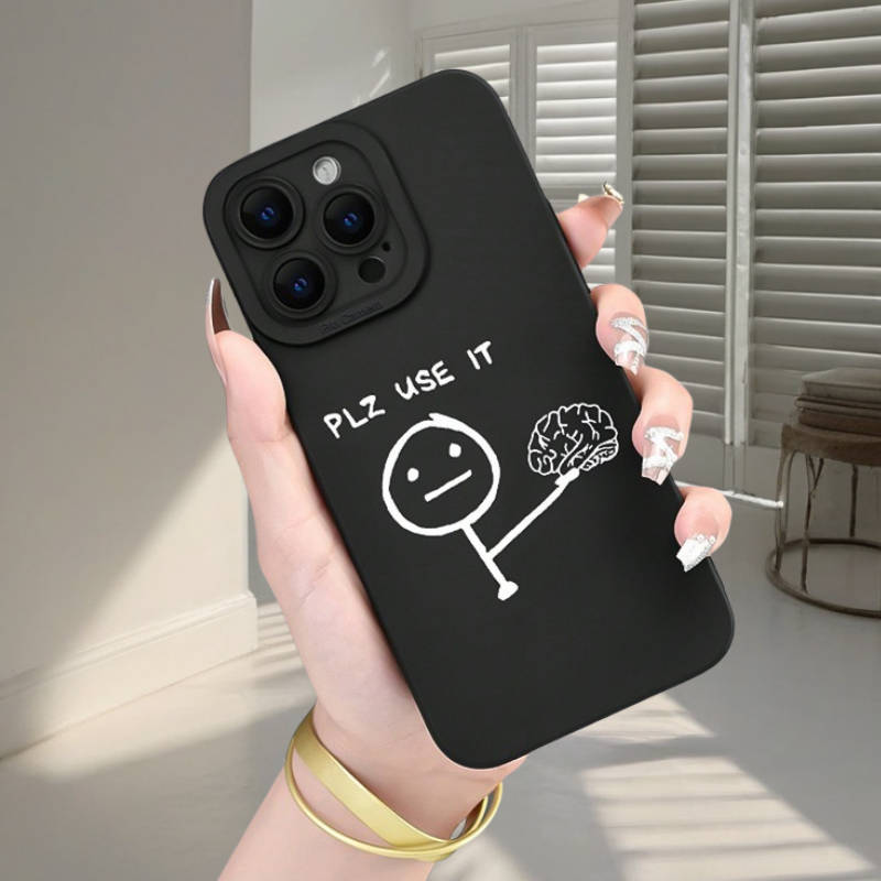 1Pc Black For iPhone 14 Pro Phone Case Phone Cover