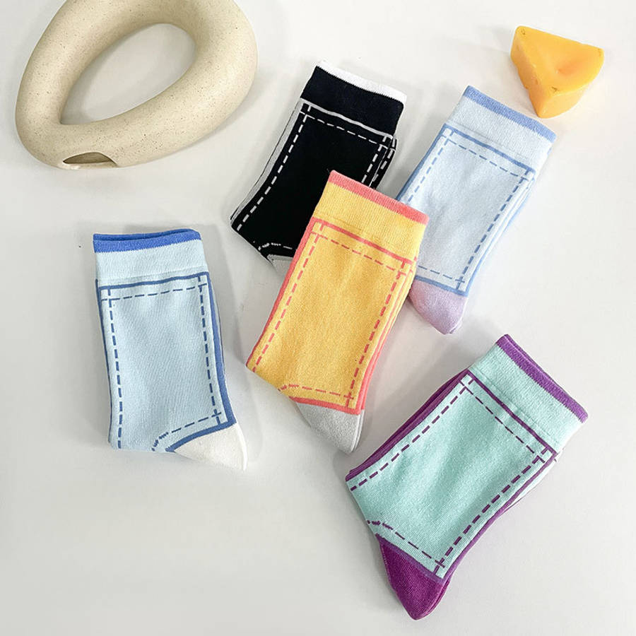 Women S Socks Color 5 Pairs Mix And Match Size Onesize