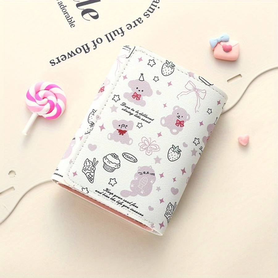 Pink Cute Tri-Fold Wallet