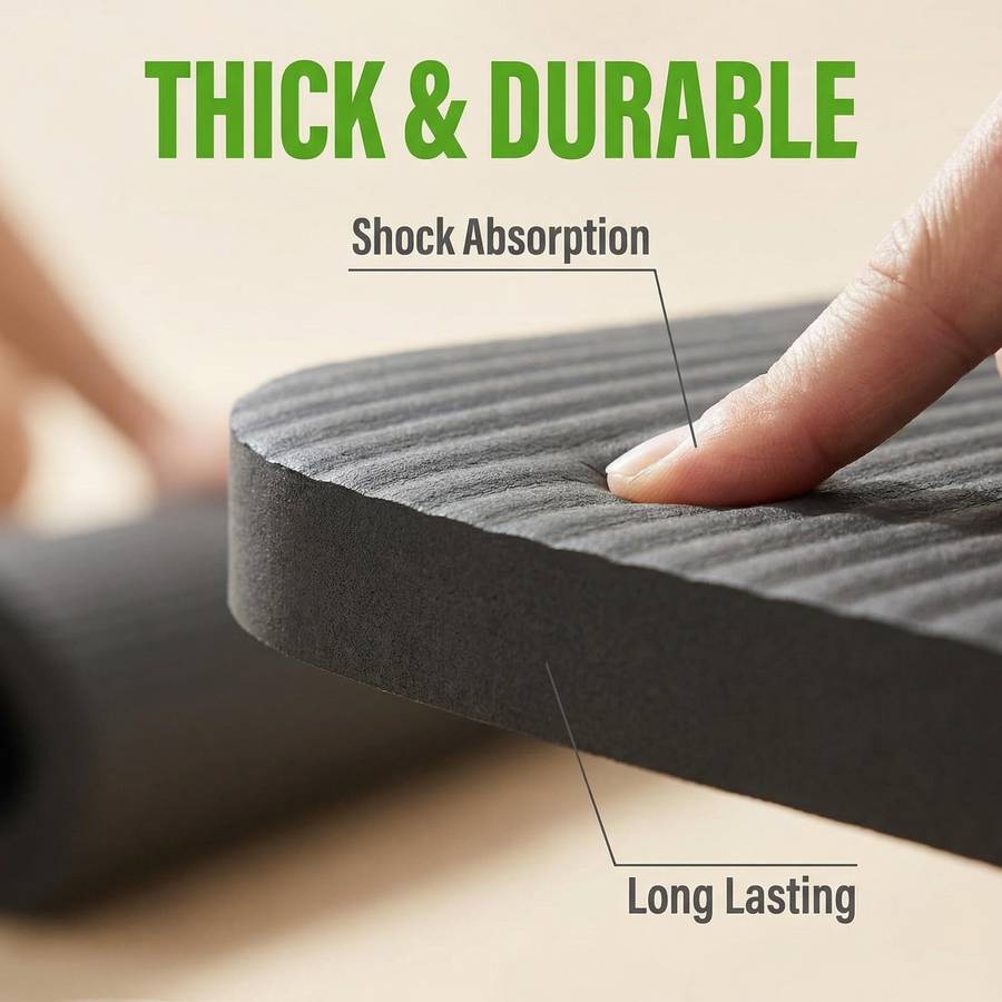 Yoga Mat Exclusive Premium Luxury Quality 5 Style Thickened Black