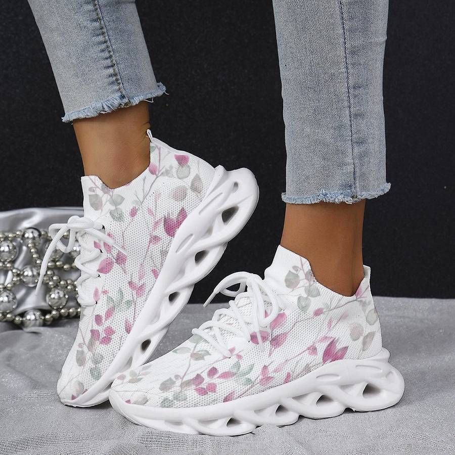Women S Sneakers Color Pink White Sizeuk 8