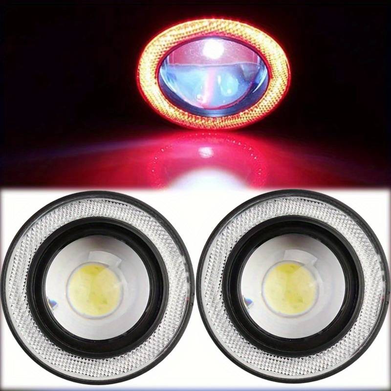2pcs Red Car  Angel Eyes Decorative Lights Personality Beautiful Decorative Lights