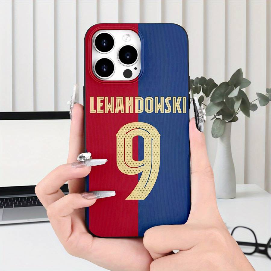 1Pc Black For iPhone 16 Pro Football No 9 Phone Case