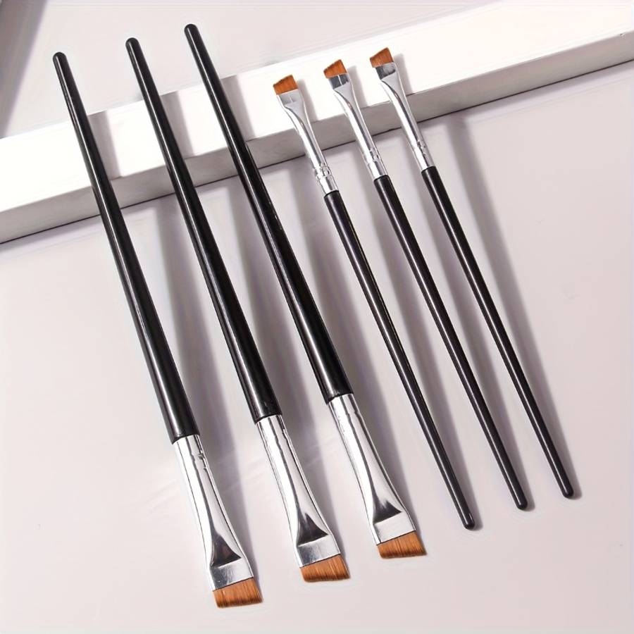 Makeup Brush Set Color 3 Large Golden Blades  3 Small Golden Blades
